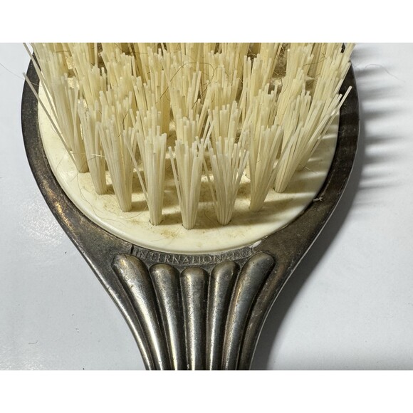 VTG Heavy Silver Plated 3 pc Vanity Set Mirror Brush Comb Victorian Roses - Picture 8 of 8